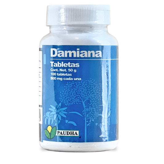 Paudha, Damiana, 500 mg, 100 tabs