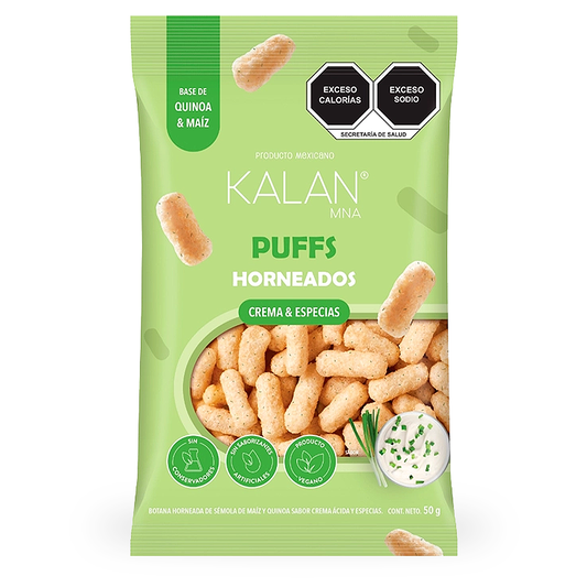 Puffs Horneados, Crema y Especias, 50 g