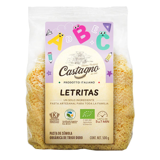 Pasta Letritas, Sémola Orgánica, 500 g