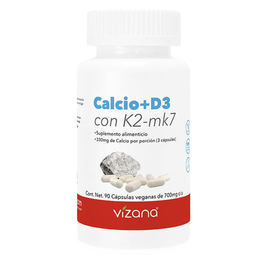 Calcio + D3 con K2-mk7, 90 caps
