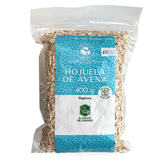Avena, Orgánica, Sin Gluten, 400 g