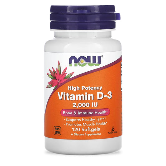 Vitamin D3, 2000 IU, 120 caps