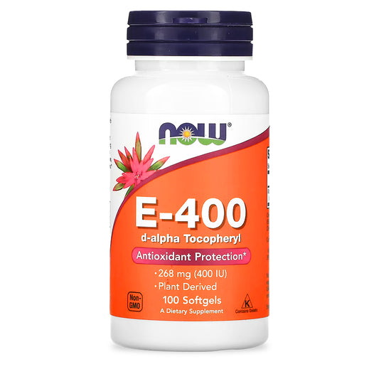 Vitamina E-400, D-Alfa Tocoferilo, 100 caps
