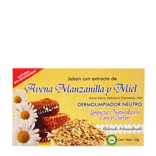 Jabón, Avena Manzanilla y Miel, 125 g