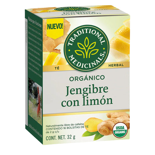 Te Orgánico, Jengibre con Limón, 16 bolsitas