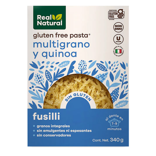 Pasta Penne, Multigrano y Quinoa, Sin Gluten, 340 g
