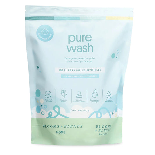 Pure Wash, Detergente Hipoalergénico, 750 g