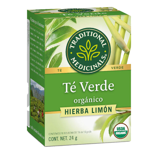 Té Verde Orgánico con Hierba Limón, 16 bolsitas