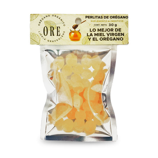 Ore, Perlitas, Aceite de Orégano y Miel, 30 g