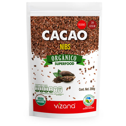 Cacao Nibs, Orgánico, 200 g