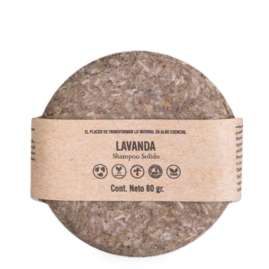 Shampoo Sólido, Lavanda, Antifrizz, 80 g