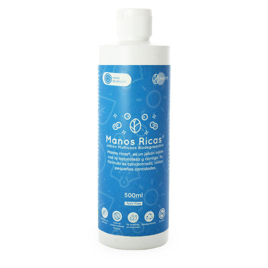 Manos Ricas, Jabón Multiusos, Menta, 500 ml