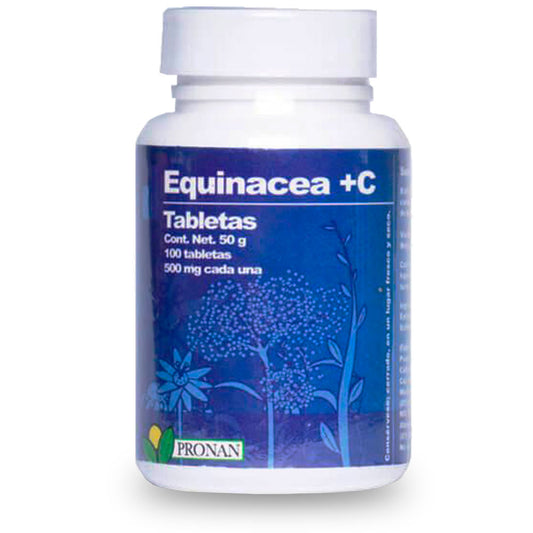 Equinácea + Vitamina C, 500 mg, 100 tabs