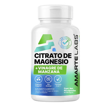 Vinagre de Manzana + Citrato de Magnesio, 60 caps
