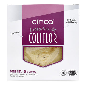 Cincalimentos, Tostadas de Coliflor, 156 g