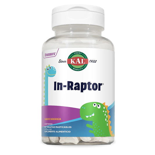 In-Raptor, Vitamina A,C y Zinc para Niños, 60 tabs masticables