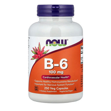 Vitamina B6, 100 mg, 100 caps