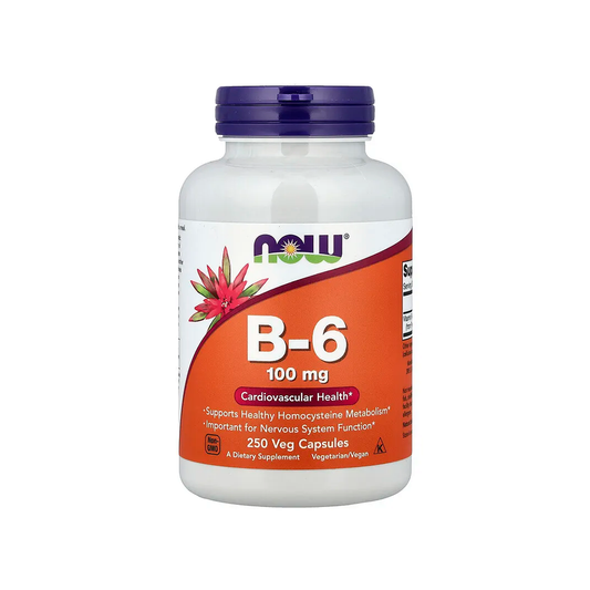 Now, Vitamina B6, 100 mg, 100 caps