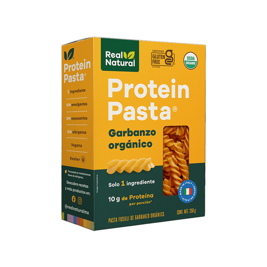 Pasta Fusilli, Garbanzo Orgánico, Sin Gluten, 250 g