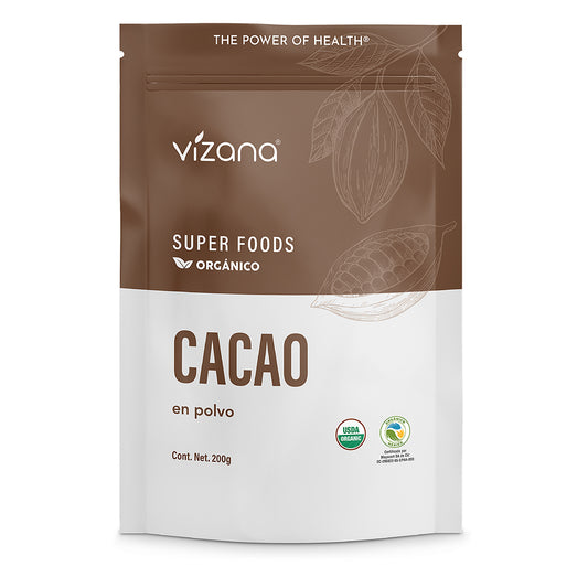 Cacao Orgánico, Polvo, 200 g