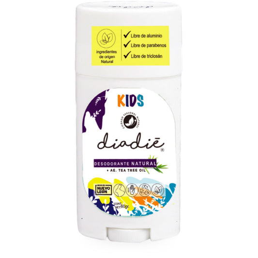 Diadie, Desodorante Natural y Tea Tree, Kids, 60 g