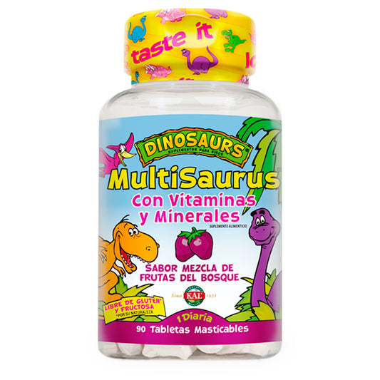 Dinosaurs, Multisaurus, Multivitamínico para Niños, 90 tabs masticables