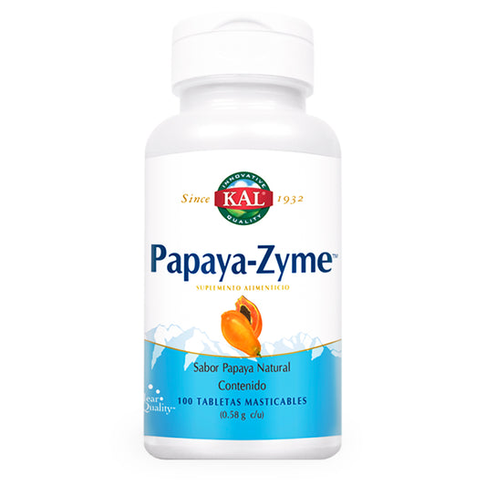 Kal, Papaya-Zyme, Enzimas Digestivas, 100 tabs