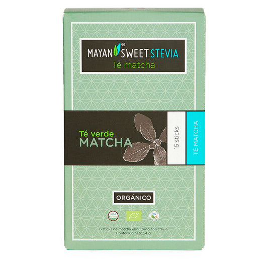 Mayan Sweet, Té Matcha con Stevia, 15 sticks