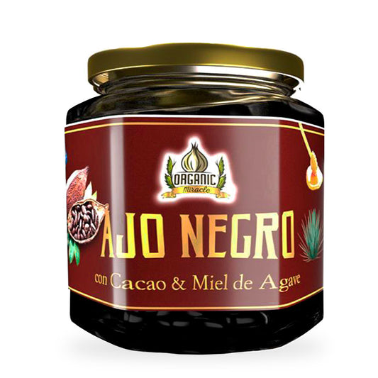 Ajo Negro con Cacao y Miel de Agave, 160 g