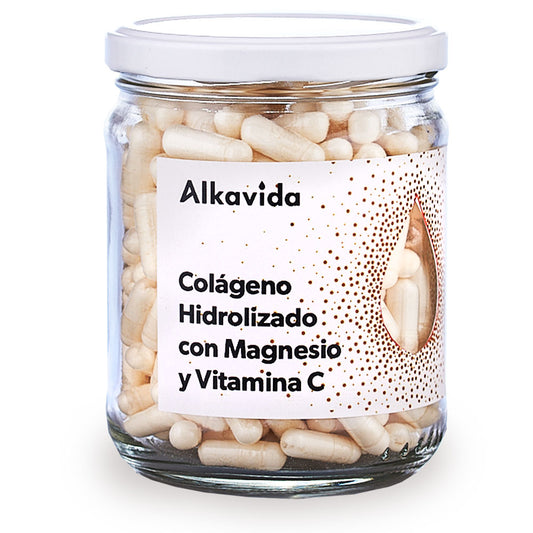 Alkavida, Colágeno Hidrolizado con Magnesio y Vitamina C, 280 caps
