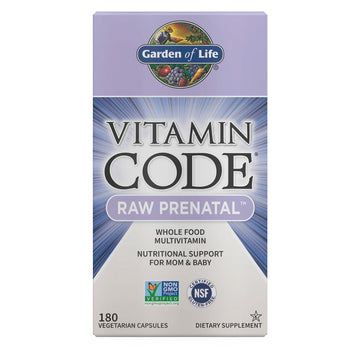 Garden of Life, Vitamin Code, Raw Prenatal, 180 caps