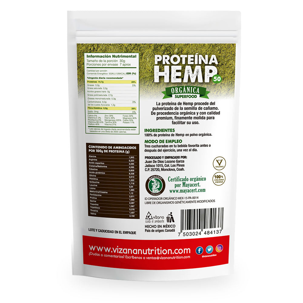 Proteína Hemp, Orgánica, 200 g – Casa Cultiva
